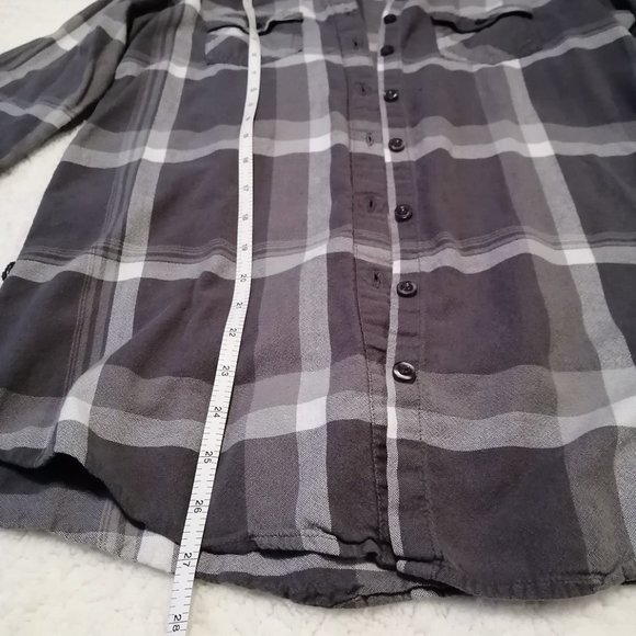 Plaid button-down grey shirt - Picture 5 of 9